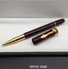 Luxury M Ballpoint Pen Pen Inheritance Series Metal Silver Classic 1912 med utsökt Snake Clip Writing Smooth RedBlack
