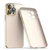 0.6MM Ultra Thin Full Lens Cover Electroplated Solid PC Phone Cases for iPhone 14 13 12 Mini Pro Max Shockproof Slim Hard Plastic Case Chromed 3D Laser