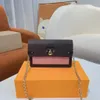 Marka mody torba na ramię małe torby crossbody portfel luksusowy designerski łańcuch torebki TOTE Moneta Torebka skórzana tkanina dla kobiet z pudełkami