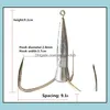 Fiskekrokar Sport utomhus 5st 48-100g Treble Lead Sinker Handslipning Hook Tips Högkvalitativ YQHW Drop Leverans 2021 NZOSE