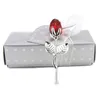 Rosa di cristallo artificiale con filiale a canna metallica Decorazione del matrimonio San Valentino Regalo 220805