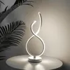 Bordslampor modern minimalistisk lampa led spiral akryl skrivbord ljus sovrum natt vardagsrum hem belysning fixturetable