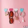 Cute Heart-shaped hook Creative Metal Strong Adhesive Paste Wall Bearing Kitchen Seamless Heart Hook Dream C0614G05