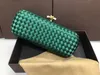 Fashion and casual versatile silk hand-woven evening bags Pure color simple women bag designer chain across the body dress bag clutch