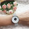 SINOBI Marka En Lüks Ultra Ince Kadın Saatler Casual Gümüş Kuvars Kol Saatleri Yaratıcı Örgü Kayış Izle Montre Femme Relojes