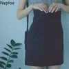 Neploe Solid Empire Slim Folds Above Knee Sexy Mini Skirts Summer Womens Faldas Fashion Temperament Japan Style Jupe 220505