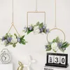 Decorative Flowers & Wreaths Christmas Decoration Metal Ring Artificial Flower Garland Wedding Wreath Circle Girls Catching Dream Hoop