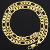 Kedjor Davieslee Mens Chain Necklace For Men Figaro Link Gold Filled Jewelry DlGnm53Chains Heal22