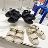 Designer sandálias femininas chinelas ao ar livre preto sandálias de casco de casca branca plataforma slide sandal borracha sola de sapato 35-42 no399