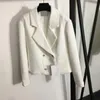 Tweedelige broek voor dames 2022 Luxe ontwerp High-End Fashion Three Suit Tweed Vest + Long Sleeve Coat Hoge taille en Wide Been