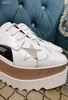 Stella Mccartney Sandali Vera Pelle Grana Legno Moda Donna Zeppa Piattaforma Scarpe con tacco a stella