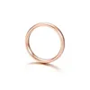 Fedi nuziali Anello semplice in oro rosa per donna Fascia minimalista Choc 4mm Fidanzamento Promesso Taglia da 5 a 10 Wynn22