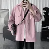 Erkekler Sıradan Gömlek Erkekler İçin Büyük Boy Gömlek Sokak Giyim Uzun Kollu Harajuku Zincir Moda Erkekler Kore Giysileri 6 Renk 5xl Vintage Blous
