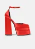 Женские женские сандалии кожа супер 15 см высотой туфли на каблуках 4,5 см насосы платформы шелк -атласный алмаз полиуретанный дно сексуальное танце