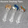 Färgglada rökrör Pyrex Glasolja Burner Pipe Small Handpipe Oil Nail Water Hand Burning For Dab Rigs Tube Tobacco Dry Herb Tool