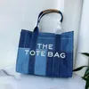 Marc Tote Bag Designer 핸드백 여성 패션 클래식 올 매치 어깨 가방 데님 핸드백 고품질 저녁 가방