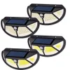 NIEUW Outdoor Solar Light LED Wall Lamp 3 Mode MODE PIR SENSOR STREET LICHT SMD2835 102 Ingebouwde batterijzonlicht aangedreven waterdicht