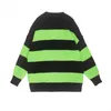 Men's Sweaters Japan Style Stylish Striped Men Oversize Knitted Sweater Hip Hop Couples Knitwear Casual Kpop Women Top Pullover Pull HommeMe
