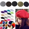 Vintage platte baret cap beanie hoed Franse stijl vrouwen meisjes wol warme hoed femme hoeden caps street mode j220722