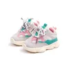 Patchwork Sneakers per bambini 2021 New Spring Autunno Soft Bottom Lace Up Ragazzi Ragazze Scarpe sportive Scarpe per bambini Chaussure Enfant G220527