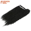 FASHION IDOL Afro Crépus Bouclés Cheveux Avec Fermeture Pour Les Femmes Noires Doux Long 30 pouces Ombre D'or Synthétique Cheveux Résistant À La Chaleur 220622