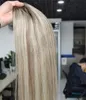 New Coming Stock Balayage Blonde Color Human Hair pieces Toppers Mono With Around Pu Base for hair loss Thinning Women