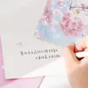 PRESTENTE DIMI 4 PCS/Design Sakura História Bronzing Cartões de felicitações com convite de envelope Card de férias de Bênção de Ação de Graças