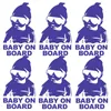 Baby On Gemide Karikatür Araba Kamyon Kuyruk Uyarı İşareti Çıkartma Sticker