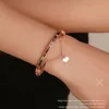 Roségold Edelstahl Armbänder Armreifen weiblich Herz Hochzeit Liebe Charme Armband für Frauen Schmuck