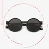 Sonnenbrille Mode Mann Steampunk Retro Runde Gläser Spezielle Kreis Uv400 Beine