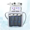 Equipamento de beleza profissional de microdermoabrasão com bolha de oxigênio H2O2 6 em 1 máquina facial de hidrodermoabrasão