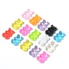 50pcs Findings Components 18x12mm Resin Bear Charms Flatback Little Bear Glitter Charm for DIY Jewelry Making