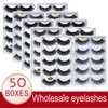 Wholesale Eyelashes 20/30/50 Boxes 5 Pairs 3D Mink Lashes Natural False Eyelashes Soft makeup Fake Eye Lashes cilios g806 g800 220616