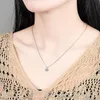 Pendanthalsband specialerbjudande Fashion Classic Single Diamond Necklace Female S-imple Light Luxury Minority Wind Design SensePendant