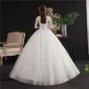 Andra bröllopsklänningar vestidos de novia 2022 Sexig utanför axelbåtens nackklänning Blomma Applique Lace Up Custom Made Bridal Clowother