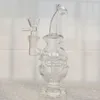 Tubi per acqua in vetro Pipa per fumatori Bong in vetro Fab Egg con matrice perc 14mm giunto femmina Bong Rig in narghilè Trasparente Trasparente Carino Dab Rigs percolatore per regalo per fumatori