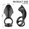 Silicone Vibration Lock Fine Ring Delay Prostate Masturbator Penis Massager Couples Share Buckle Adult sexy Toys