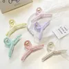 Korea Candy Color Organza Hair Claw Large Barrette Bath Clip Ponytail Clips Women Girls Hair Accessories Gift