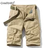 Mens Summer Army Tactical Cargo Shorts Fashion Khaki Multipocket Casual Short Pants Loose Men 220607