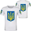 UCRANIA Camiseta Diy Gratis Nombre personalizado Número Ukr Camiseta Nación Bandera Ucrania País Ukrayina P o Imprimir Ropa 3D 220614