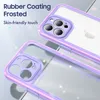 Матовая матовая жесткая ПК Shock -Resect Contrast Color Transparent Clear Cover для iPhone 14 13 12 11 Pro Max 7 8 плюс XR XS Samsung S20 FE S21 S22 Ultra