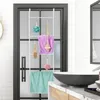 Crochets Rails Salle de bain Shelfl Helf Metal Sanging Clotheel Rack Rack Rangement Crochet sur les accessoires de porte Holderhooks