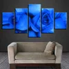 Beautiful BlueRose Canvas Stampe HD Poster Decorazioni per la casa Immagini di arte della parete 5 pezzi Dipinti d'arte Senza cornice
