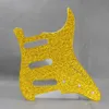 1Ply 11 Holes SSS Guitar Pickguard Sparkle Golden Scratch Plate With Screws For Electric Guitar