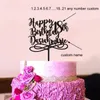 Personalisierter Topper, Geschenkdekoration, Monogramm-Topper, individueller Name, alles Gute zum Geburtstag-Kuchen-Topper 220618