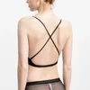 Yoga -outfit sexy backless bh's voor vrouwen lage rug bralette draad gratis diepe vie onzichtbare spaghetti riem cabriolet naadloze slaap