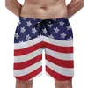 Herren-Shorts, amerikanische Flagge, Brett, patriotisch, moderne Sterne, Streifen, niedlich, Strand, kurze Hosen, Herren, bedruckt, Badehose in Übergröße, Geschenk für Herren