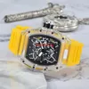 2022 Transparent dolnego w stylu Diamond Watch Top luksusowy zegarek kwarcowy kwarcowy automatyczny zegarek DZ Male Clock Law247G