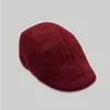 Berets Hats British Retro Linen Newsboy Cap Cotton Forw