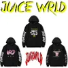 Hot Black and White Red j Uicewrld Hoodie Sweatshirt Juice Wrld wrld Trap Rap Rainbow Glitch World